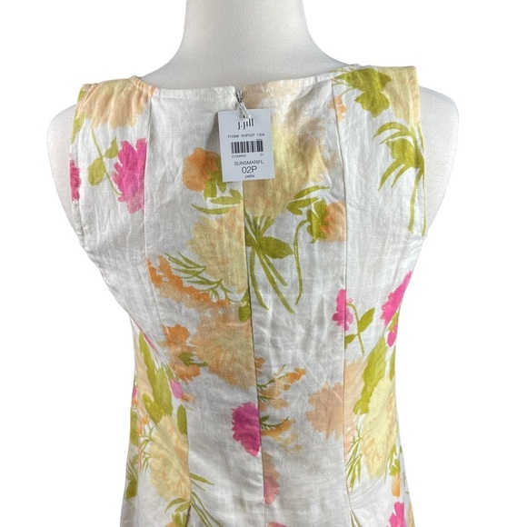 J. Jill | Floral Linen Sleeveless Dress Womens Size 2 - Picture 7 of 10
